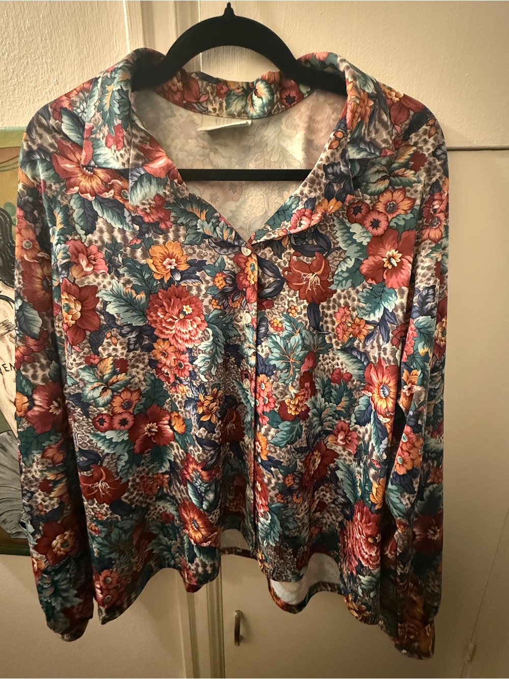 Blair's vintage floral button up blouse